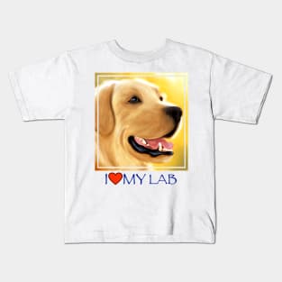 Yellow Lab Portrait Kids T-Shirt